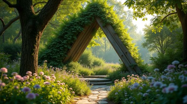 Des idées originales pour améliorer votre jardin avec une voile d'ombrage triangulaire